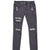 washed grey 5-Pocket Slim Fit Distressed