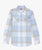 white/light blue Basic Flannel