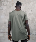 Cutted Neck long t-shirt by Distorted People