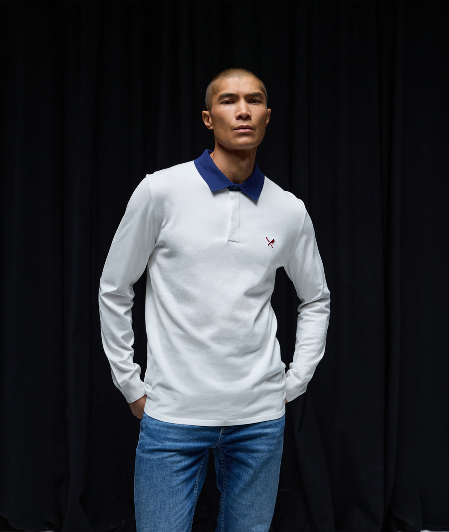Two Tone Knit Polo