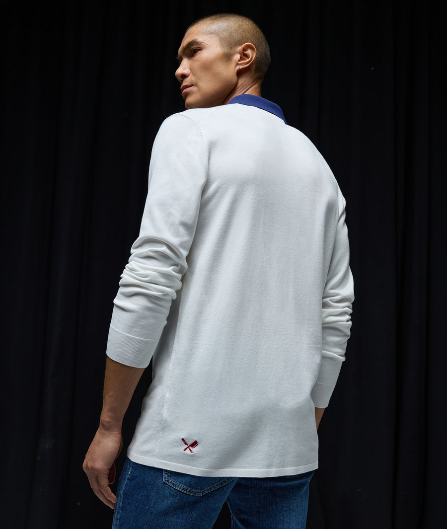 Two Tone Knit Polo