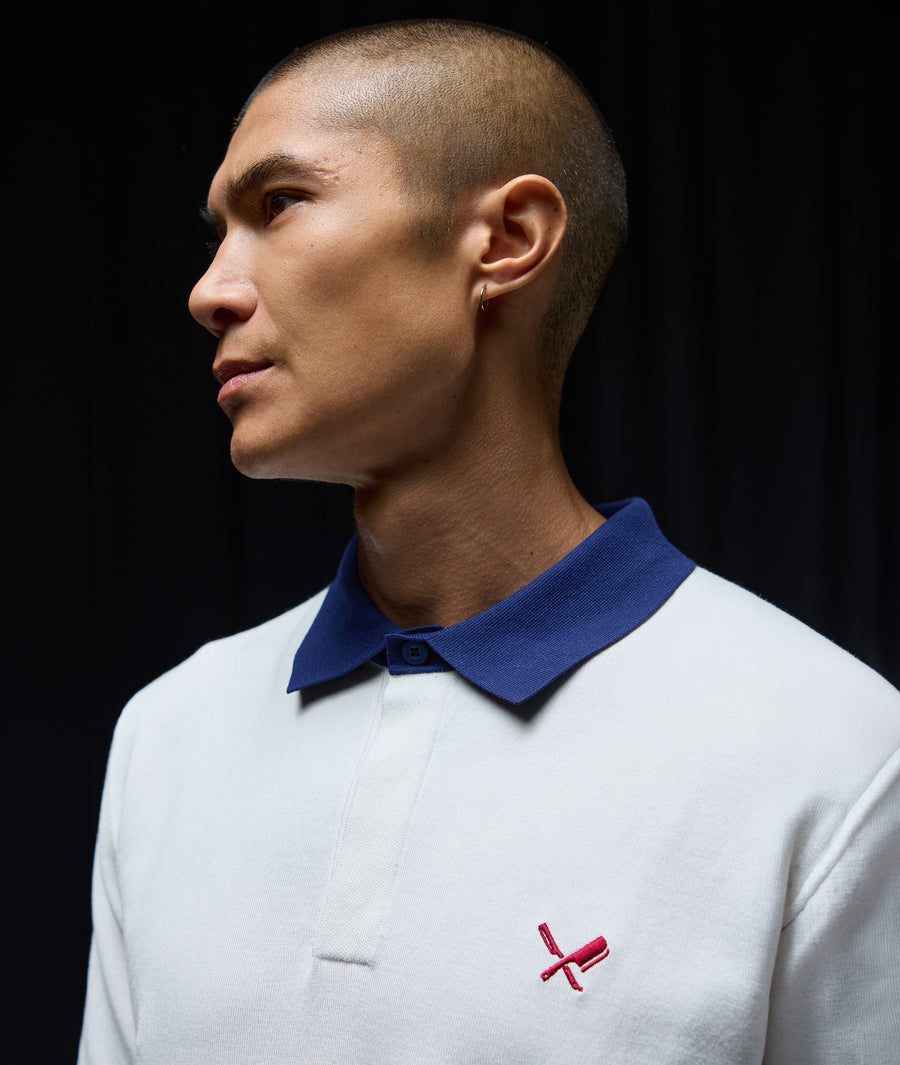 Two Tone Knit Polo