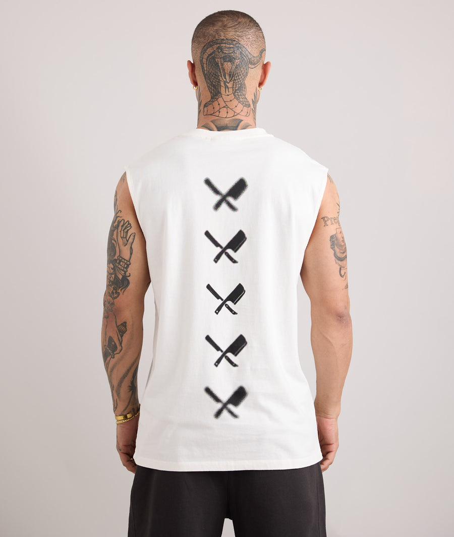 Monochrome Blurry Blades Sleeveless