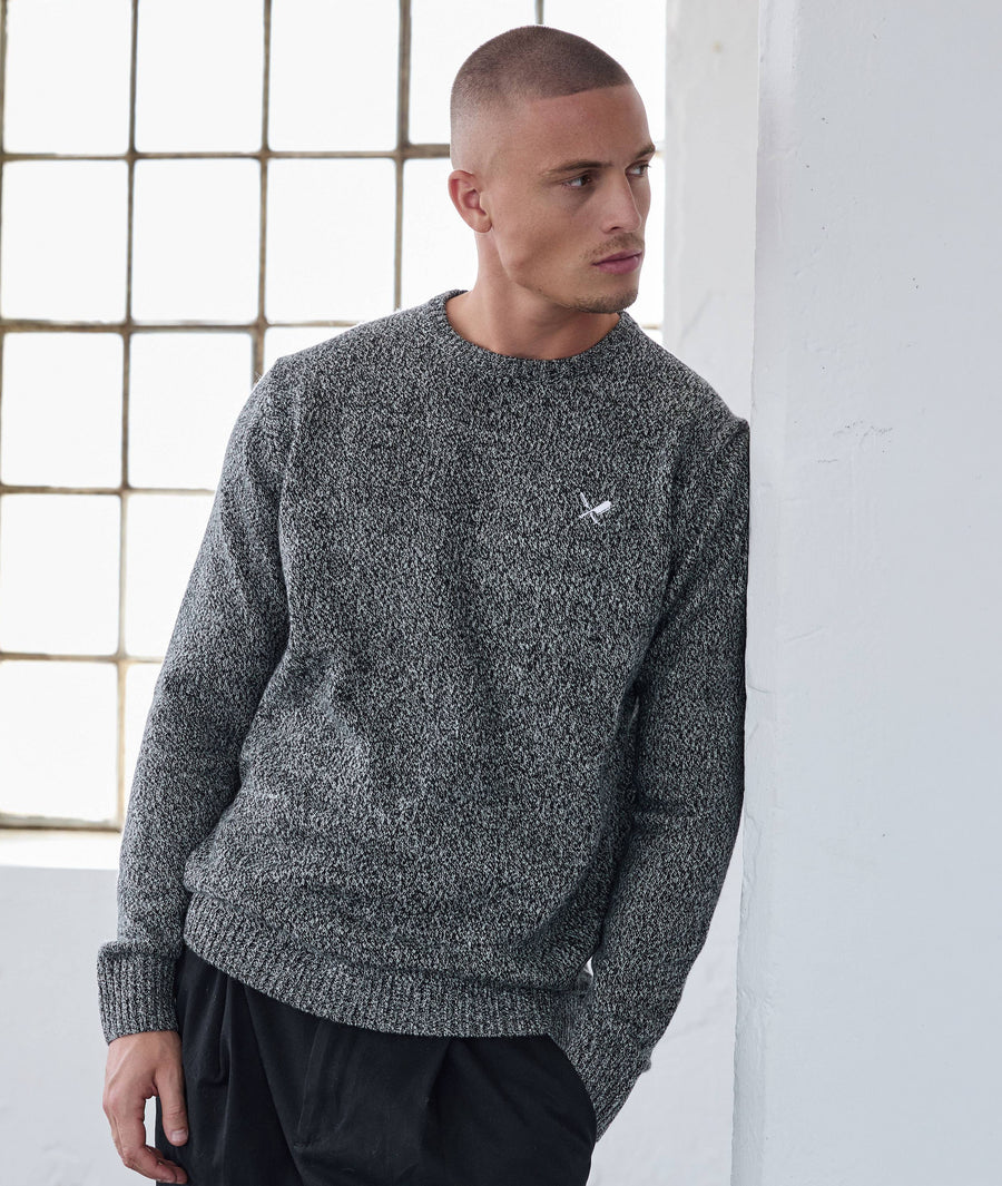 Mouliné Knit Crew Neck
