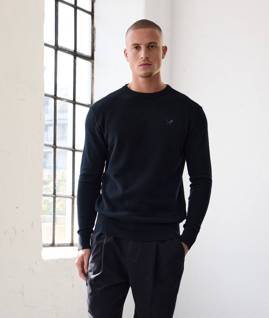 Diamond Knit Crew Neck