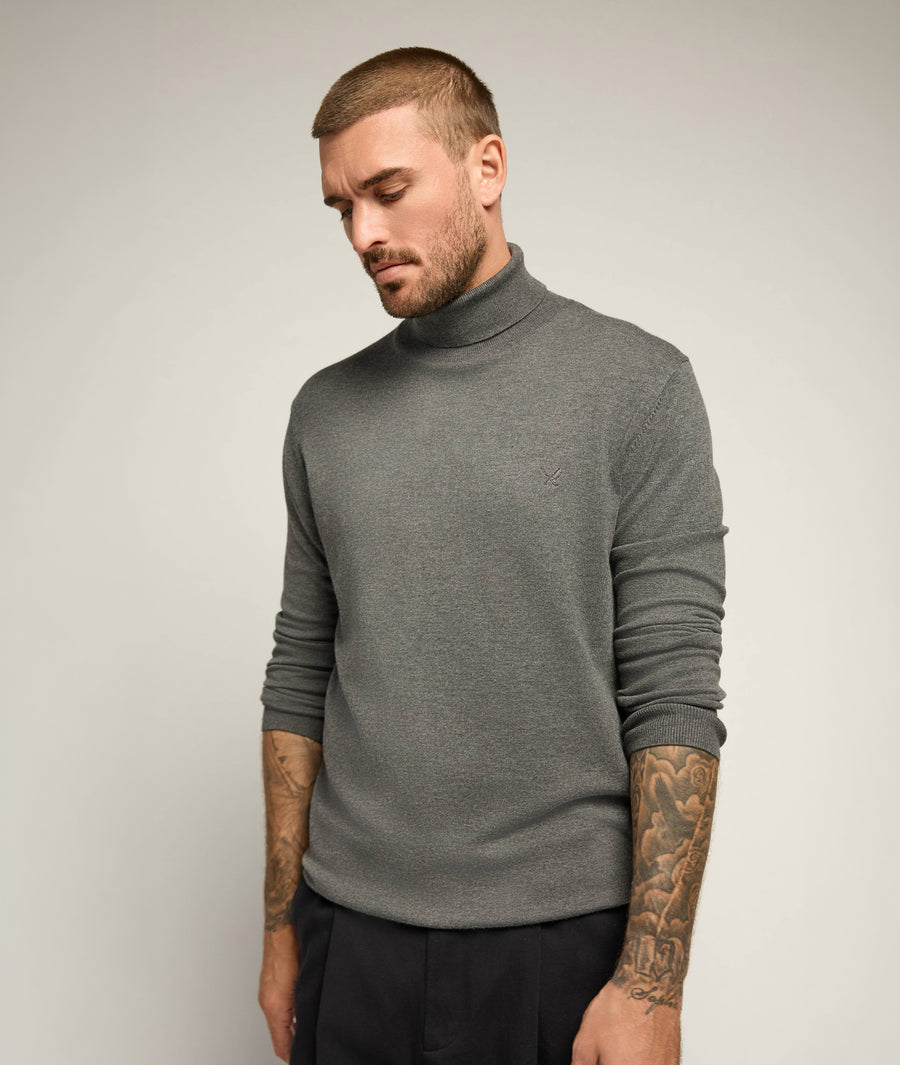 Pure Viscose Knit Rollneck