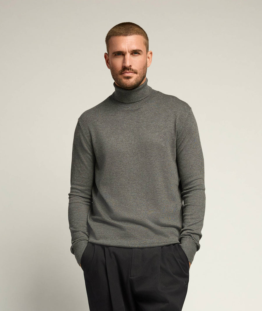 Pure Viscose Knit Rollneck