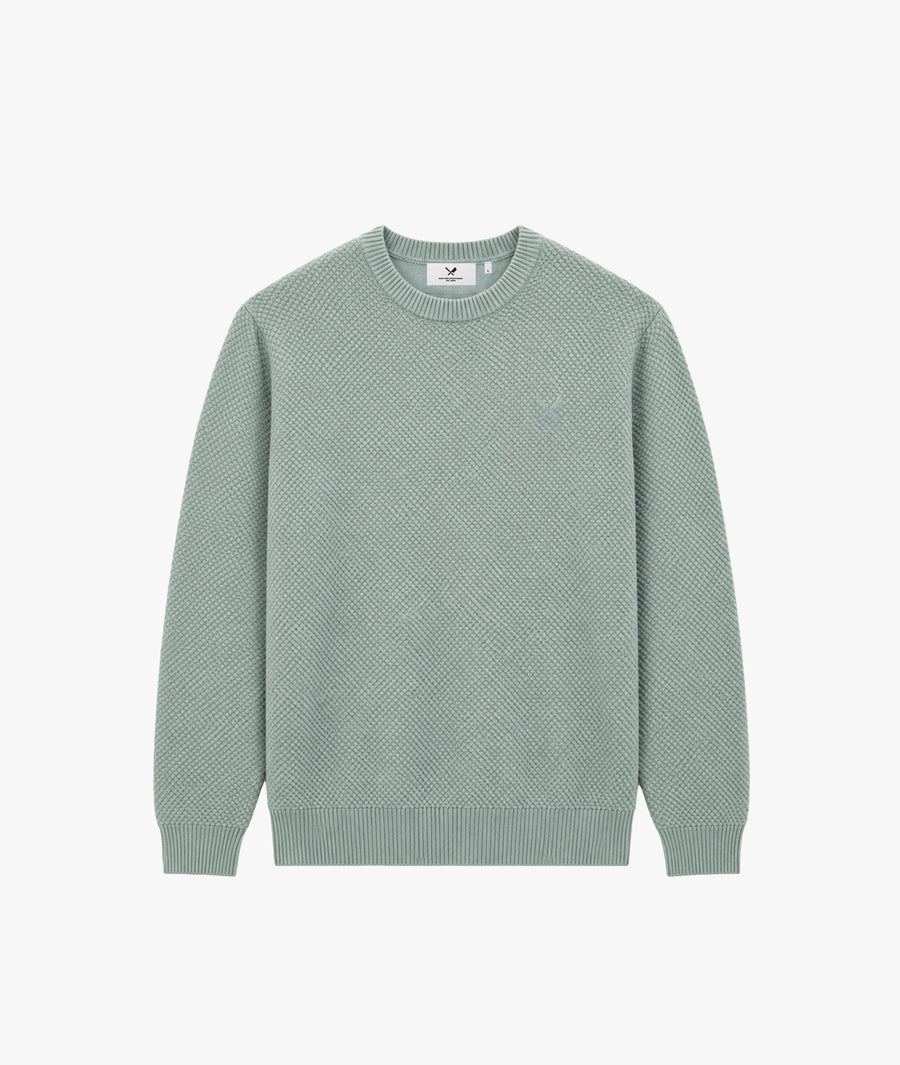 Diamond Knit Crew Neck