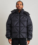 Diamond Quilt Hooded Puffer