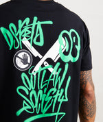 Graffiti Tagged Blades Crew Neck