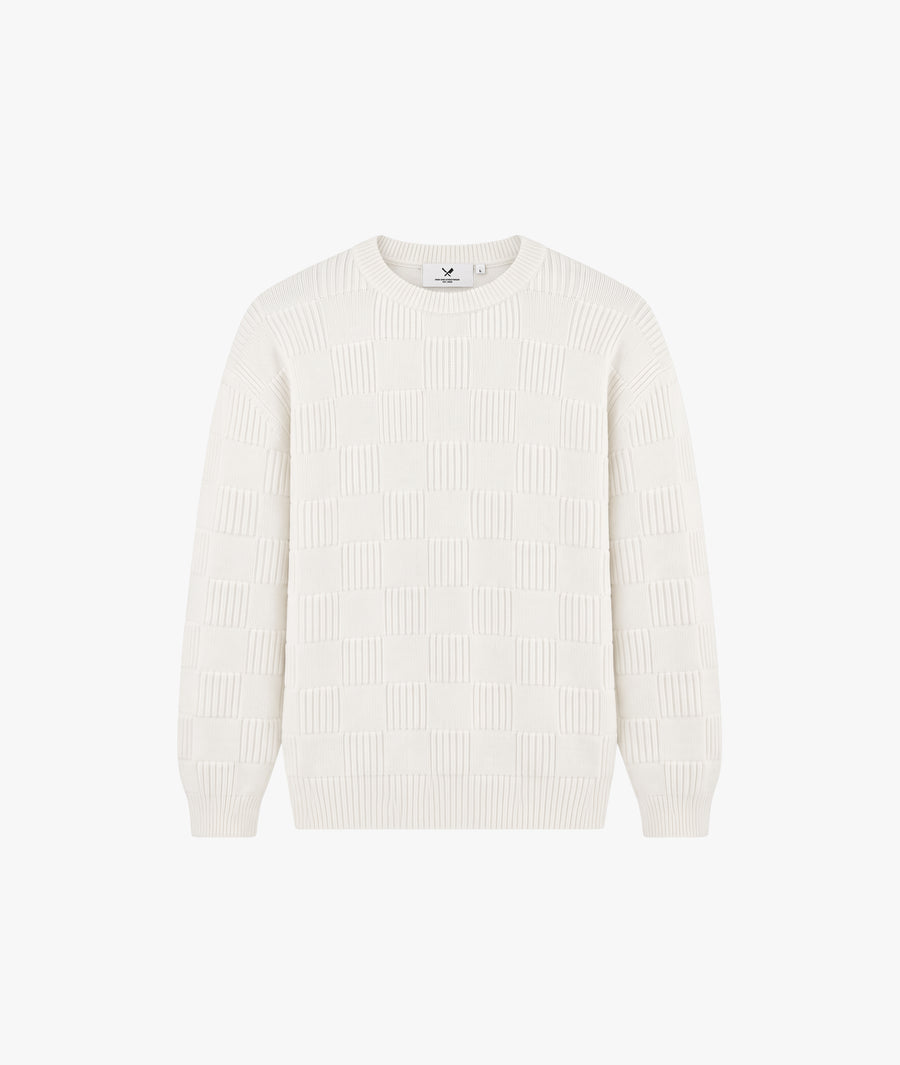Chess Knit Crew Neck