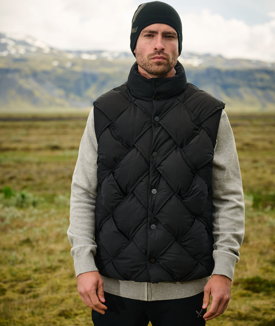 Braided Buttoned Puffer