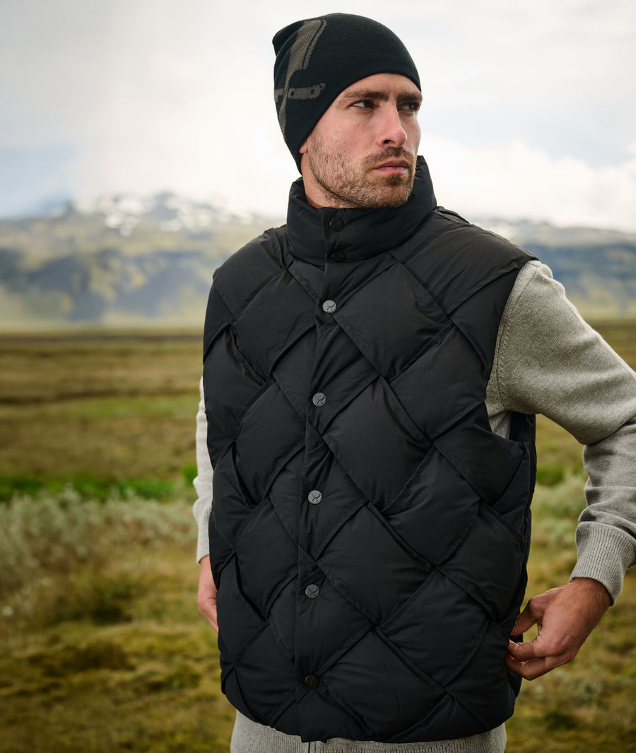 Braided Buttoned Puffer