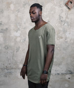 Cutted Neck long t-shirt by Distorted People