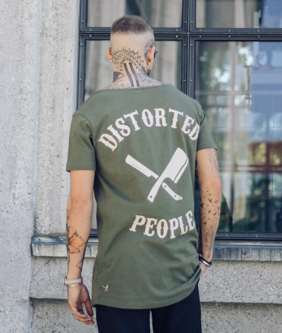 Cutted Neck Team long t-shirt by Distorted People