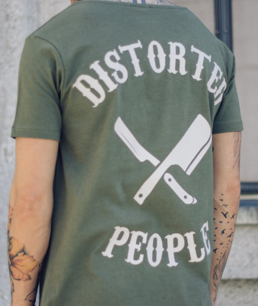 Cutted Neck Team long t-shirt by Distorted People
